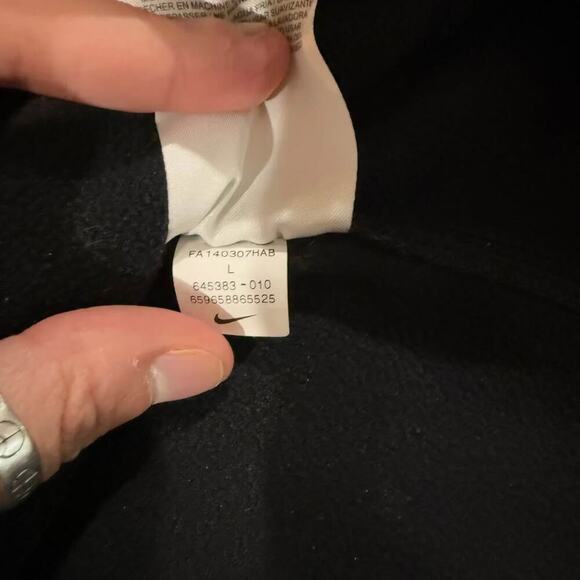 Nike Therma Fit 1/4 Zip Pullover Sweatshirt Mens Size Large Black/Red Athleisure - Picture 5 of 6